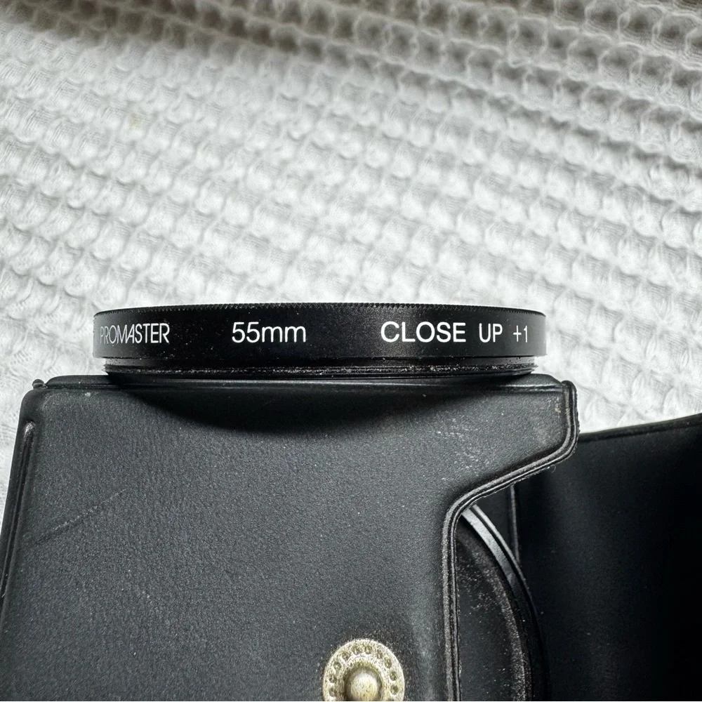 Promaster 55mm Close-Up Filter Lot +1 +2 +4 w Case + Empty 49mm UV Case